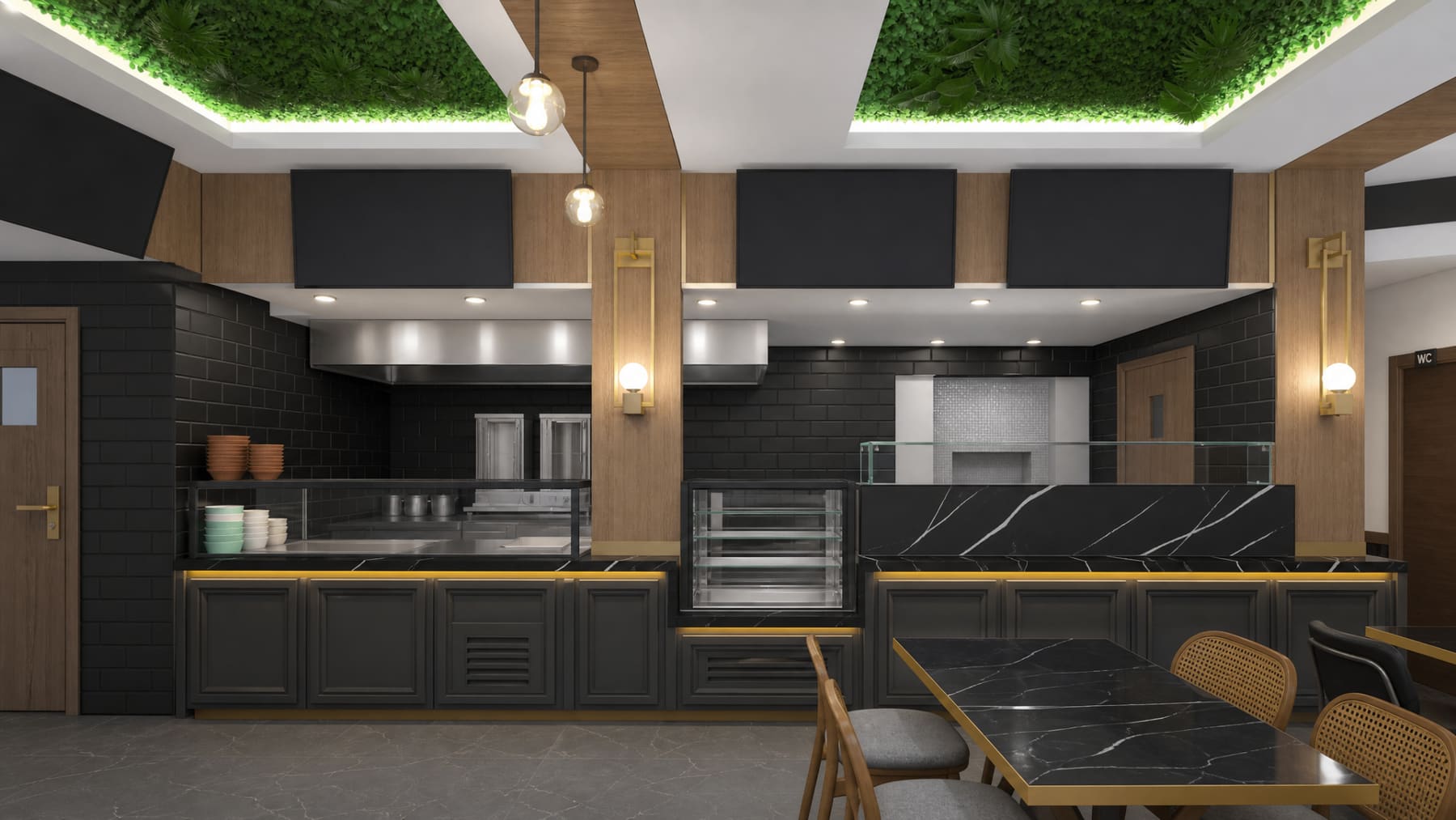 Royal Kebap Lissone — render di progetto prima dell'intervento